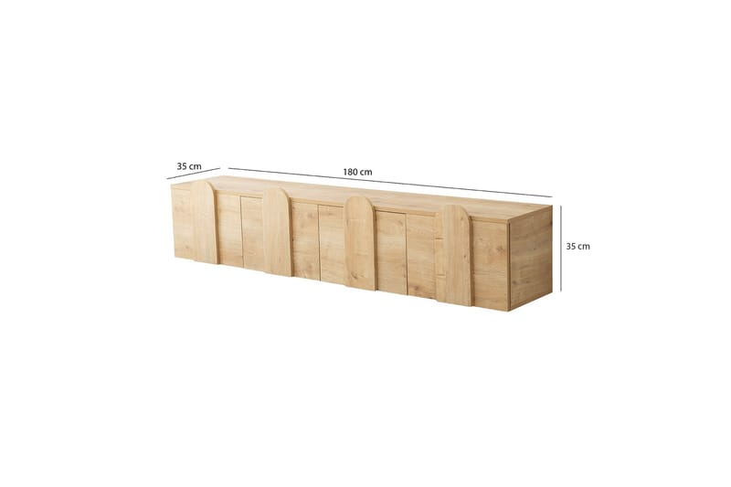 Malpani Tv-bänk 180 cm - Ek - Möbler - Tv möbel & mediamöbel - TV bänk & mediabänk