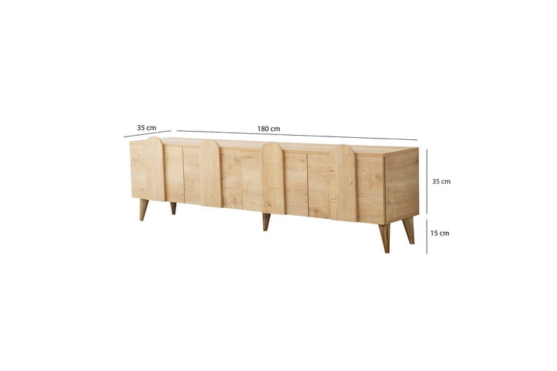 Malpani Tv-bänk 180 cm - Ek - Möbler - Tv möbel & mediamöbel - TV bänk & mediabänk