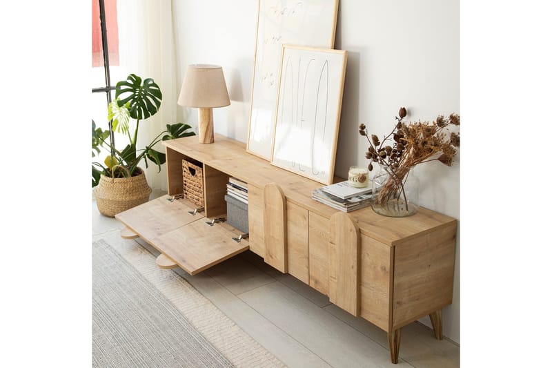 Malpani Tv-bänk 180 cm - Ek - Möbler - Tv möbel & mediamöbel - TV bänk & mediabänk