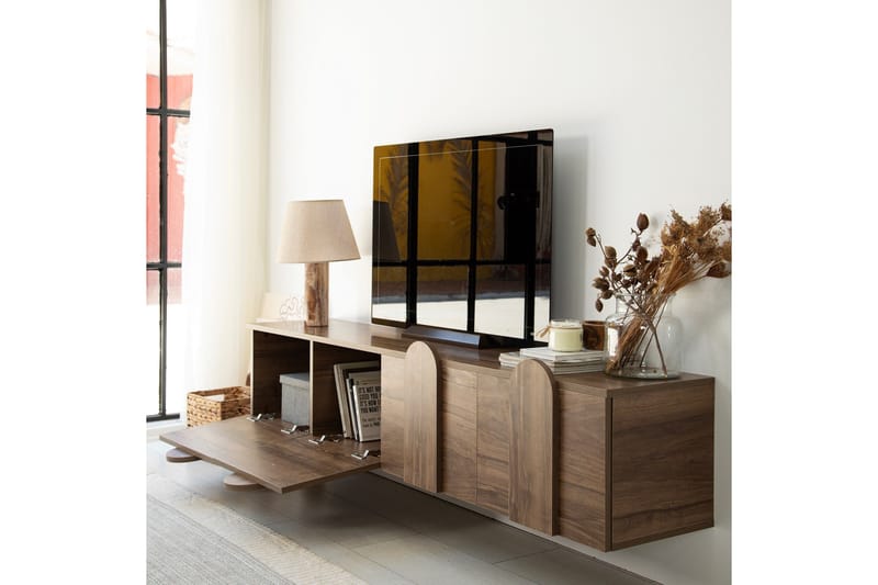 Malpani Tv-bänk 180 cm - Valnöt - Möbler - Tv möbel & mediamöbel - TV bänk & mediabänk