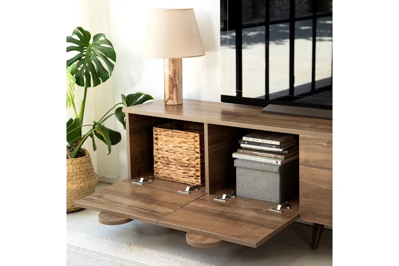 Malpani Tv-bänk 180 cm - Valnöt - Möbler - Tv möbel & mediamöbel - TV bänk & mediabänk