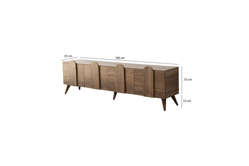 Malpani Tv-bänk 180 cm - Valnöt - Möbler - Tv möbel & mediamöbel - TV bänk & mediabänk