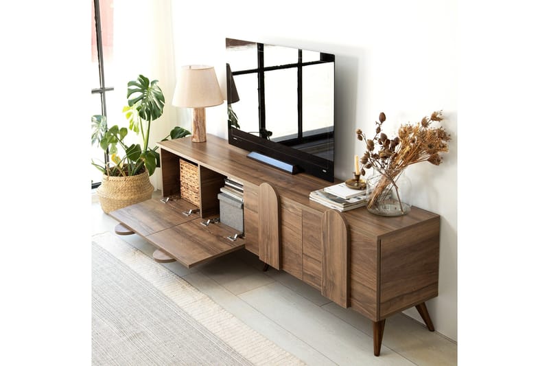 Malpani Tv-bänk 180 cm - Valnöt - Möbler - Tv möbel & mediamöbel - TV bänk & mediabänk