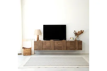 Malpani Vägghängd Tv Bänk 180 cm med Förvaring i Valnöt - Brun - Möbler - Tv möbel & mediamöbel - TV bänk & mediabänk