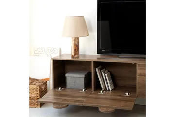 Malpani Vägghängd Tv Bänk 180 cm med Förvaring i Valnöt - Brun - Möbler - Tv möbel & mediamöbel - TV bänk & mediabänk