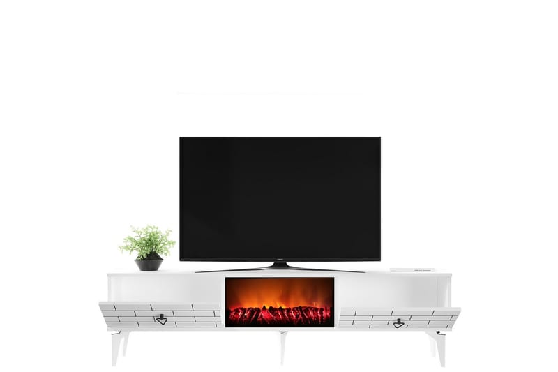 Mangla Tv-bänk 150 cm - Vit - Möbler - Tv möbel & mediamöbel - TV bänk & mediabänk