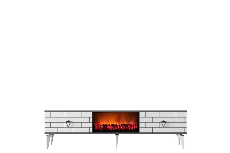 Mangla Tv-bänk 150 cm - Vit/Grå - Möbler - Tv möbel & mediamöbel - TV bänk & mediabänk