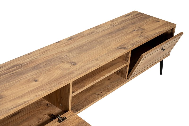 Manit Tv-bänk 180 cm - Brun/Svart - Möbler - Tv möbel & mediamöbel - TV bänk & mediabänk