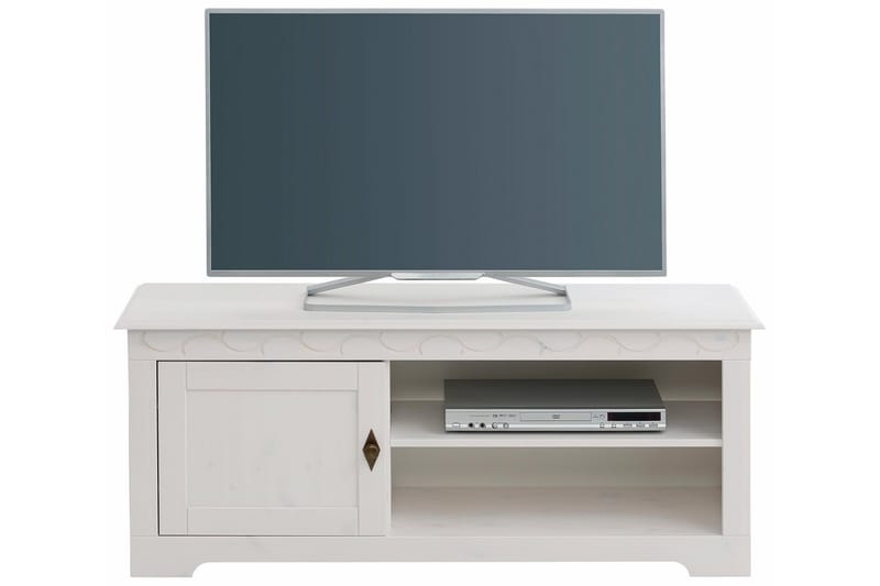 Marzell TV-bänk 125 cm - Vit - Möbler - Tv möbel & mediamöbel - TV bänk & mediabänk