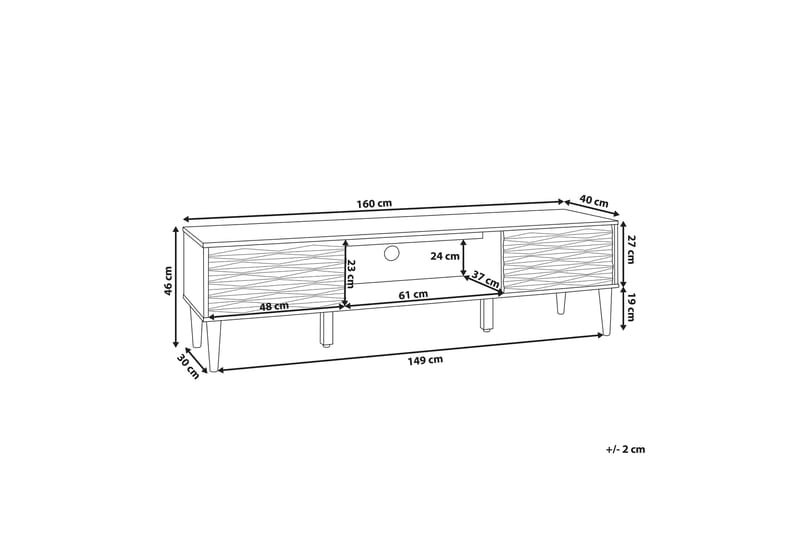 Mccarl TV-Bänk 160 cm - Trä/Natur - Möbler - Tv möbel & mediamöbel - TV bänk & mediabänk