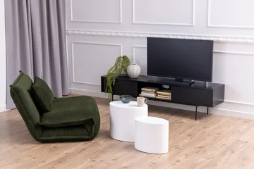 Mehoopany Golvstående Tv Bänk 180 cm med Förvaring i Mörkt Trä - Svart - Möbler - Tv möbel & mediamöbel - TV bänk & mediabänk