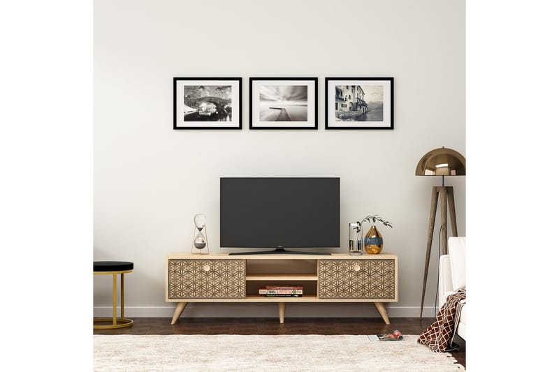 Melinsa Tv-bänk 150 cm - Ljus Natur - Möbler - Tv möbel & mediamöbel - TV bänk & mediabänk