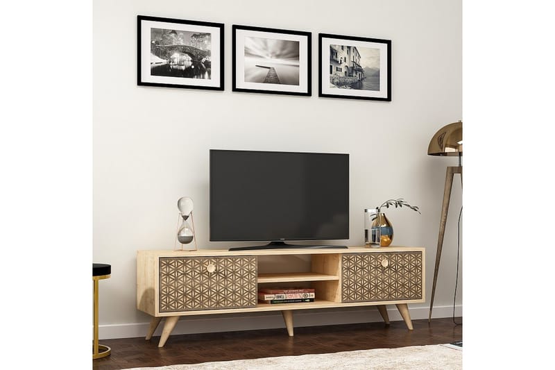 Melinsa Tv-bänk 150 cm - Ljus Natur - Möbler - Tv möbel & mediamöbel - TV bänk & mediabänk