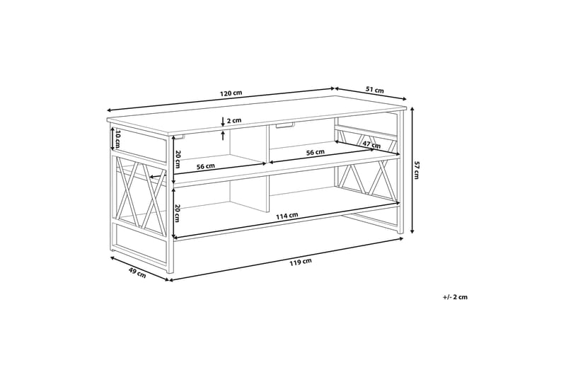 Melnychuk TV-Bänk 120 cm - Brun - Möbler - Tv möbel & mediamöbel - TV bänk & mediabänk