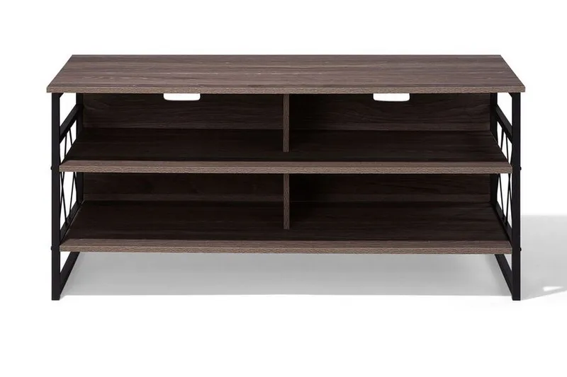 Melnychuk TV-Bänk 120 cm - Mörkbrun - Möbler - Tv möbel & mediamöbel - TV bänk & mediabänk