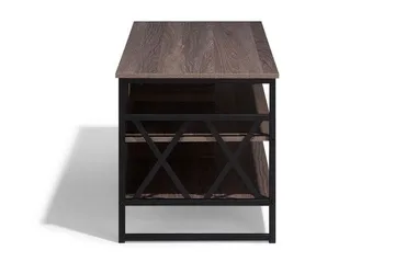 Melnychuk TV-Bänk 120 cm - Mörkbrun - Möbler - Tv möbel & mediamöbel - TV bänk & mediabänk