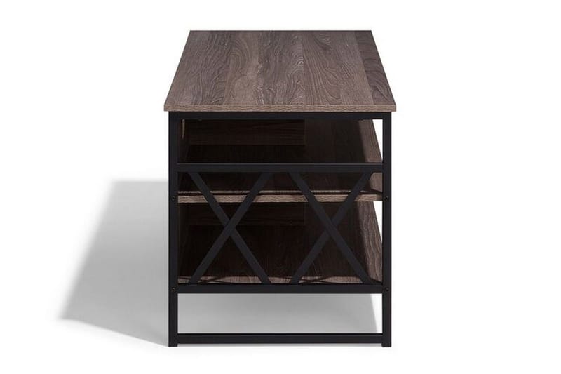 Melnychuk TV-Bänk 120 cm - Mörkbrun - Möbler - Tv möbel & mediamöbel - TV bänk & mediabänk