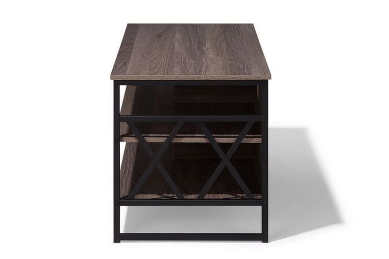 Melnychuk TV-Bänk 120 cm - Mörkbrun - Möbler - Tv möbel & mediamöbel - TV bänk & mediabänk