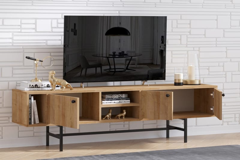 Melsliden TV-bänk 180 cm - Brun - Möbler - Tv möbel & mediamöbel - TV bänk & mediabänk