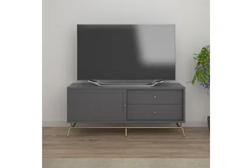 Mirela Golvstående Tv Bänk 150 cm med Förvaring i Målat Trä - Grå - Möbler - Tv möbel & mediamöbel - TV bänk & mediabänk