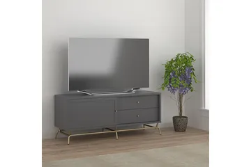 Mirela Golvstående Tv Bänk 150 cm med Förvaring i Målat Trä - Grå - Möbler - Tv möbel & mediamöbel - TV bänk & mediabänk