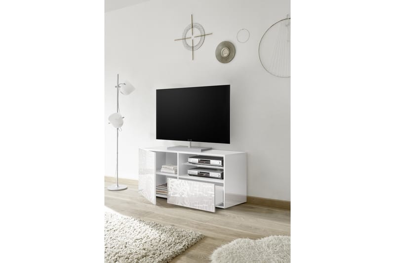 Mironne TV-bänk 122 cm - Vit - Möbler - Tv möbel & mediamöbel - TV bänk & mediabänk