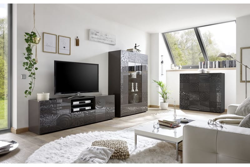 Mironne TV-bänk 181 cm - Grå - Möbler - Tv möbel & mediamöbel - TV bänk & mediabänk