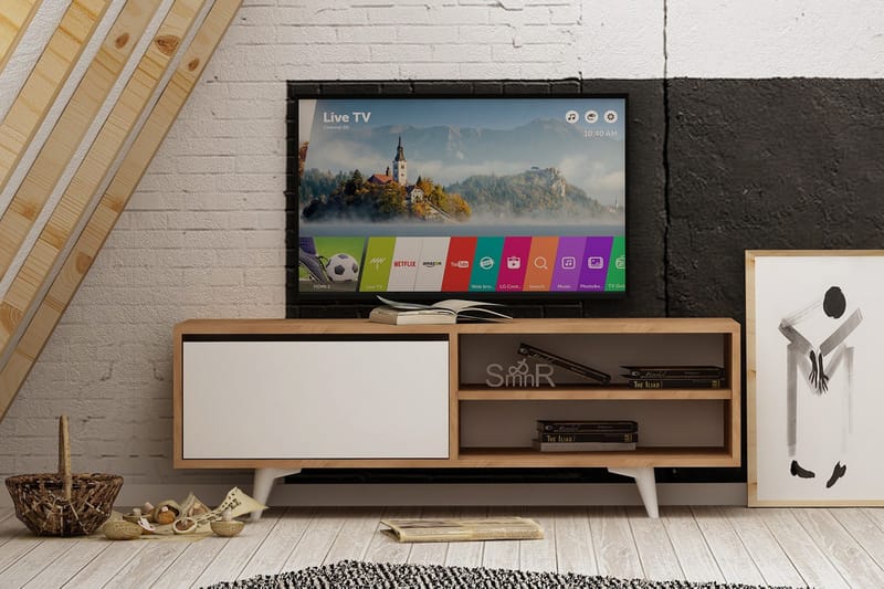 Mod Design Mediaförvaring 120 cm - Trä/Vit - TV bänk & mediabänk