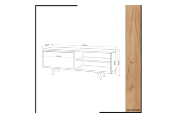 Mod Design Mediaförvaring 120 cm - Trä/Vit - Möbler - Tv möbel & mediamöbel - TV bänk & mediabänk