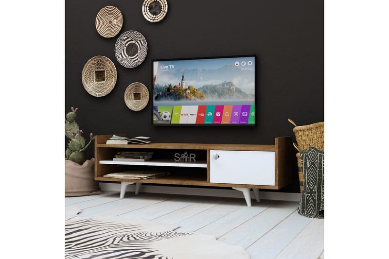 Mod Design Tv-bänk 120 cm - Trä/Vit - TV bänk & mediabänk