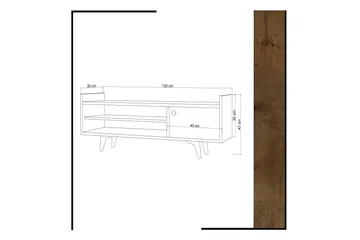 Mod Design Tv-bänk 120 cm - Trä/Vit - Möbler - Tv möbel & mediamöbel - TV bänk & mediabänk