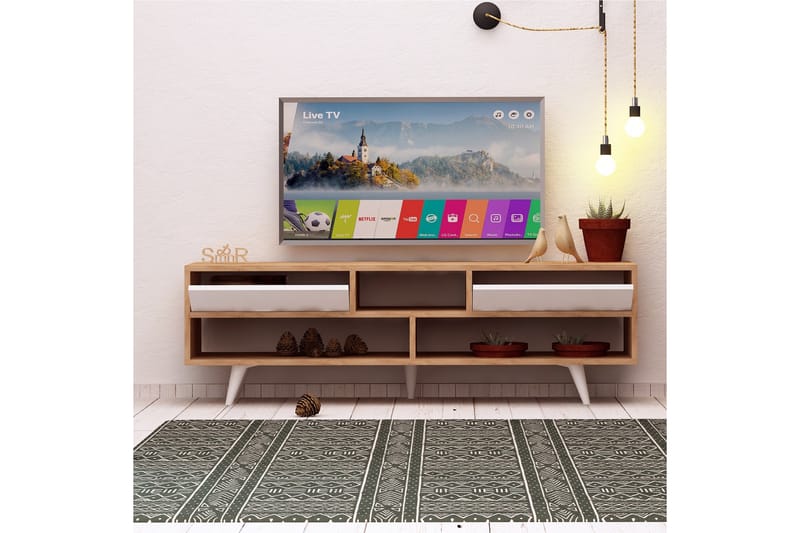 Mod Design Tv-bänk 140 cm - Brun/Vit - Möbler - Tv möbel & mediamöbel - TV bänk & mediabänk