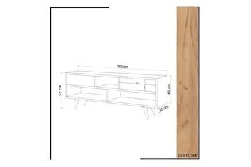 Mod Design Tv-bänk 140 cm - Brun/Vit - Möbler - Tv möbel & mediamöbel - TV bänk & mediabänk