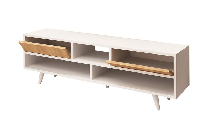 Mod Design Tv-bänk 140 cm - Vit/Brun - Möbler - Tv möbel & mediamöbel - TV bänk & mediabänk