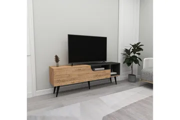 Mul Golvstående TV Bänk 150 cm med Förvaring i Mörkt Trä - Brun - Möbler - Tv möbel & mediamöbel - TV bänk & mediabänk