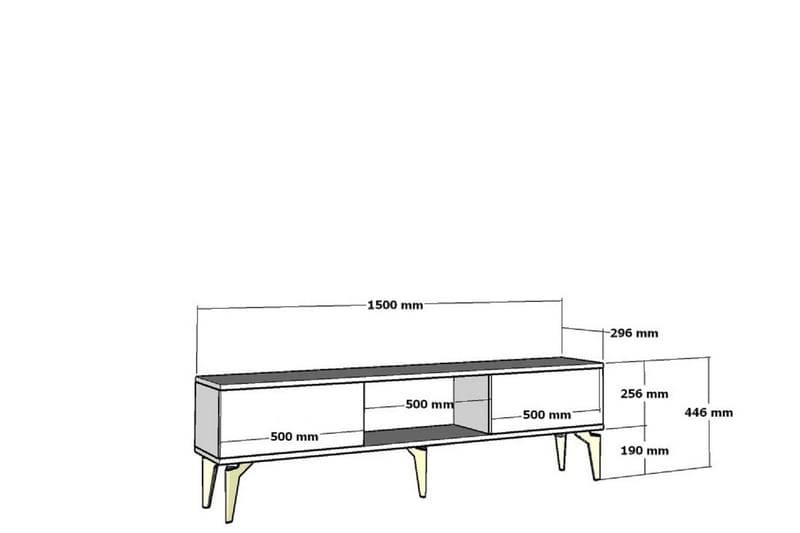 Mula Tv-bänk 150 cm - Antracit - TV bänk & mediabänk