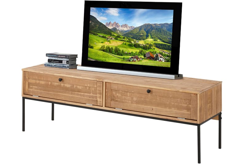Munira TV-bänk 140 cm - Natur/Svart - Möbler - Tv möbel & mediamöbel - TV bänk & mediabänk