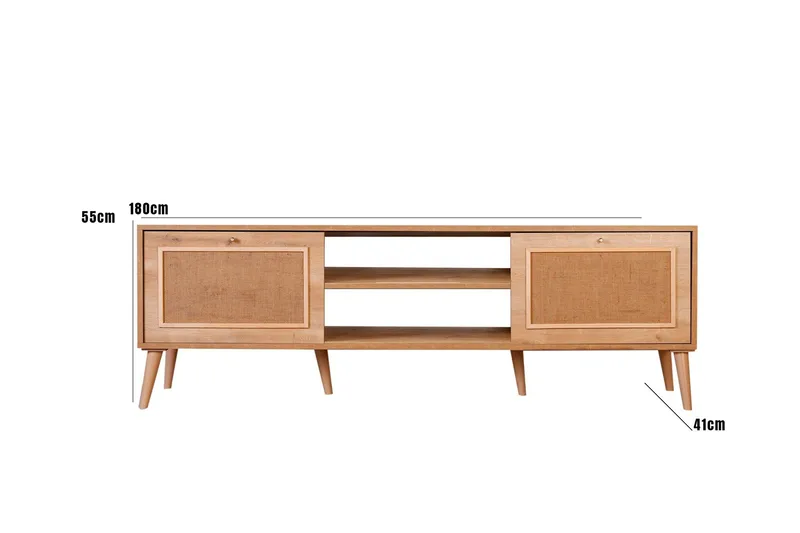 Munnia Tv-bänk 180 cm - Ek - Möbler - Tv möbel & mediamöbel - TV bänk & mediabänk