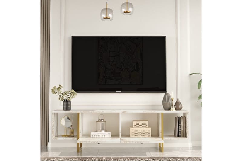 Mushir Tv-bänk 160 cm - Vit - Möbler - Tv möbel & mediamöbel - TV bänk & mediabänk