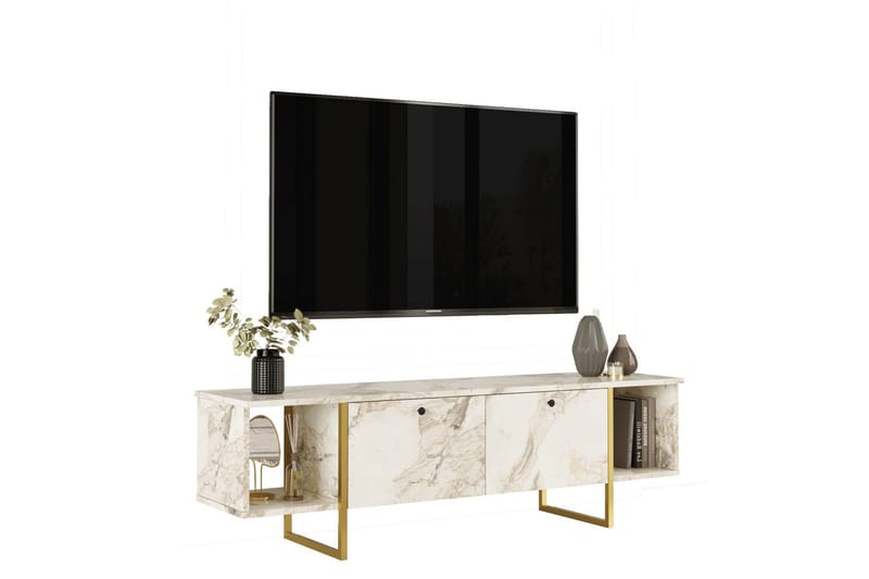 Mushir Tv-bänk 160 cm - Vit - Möbler - Tv möbel & mediamöbel - TV bänk & mediabänk