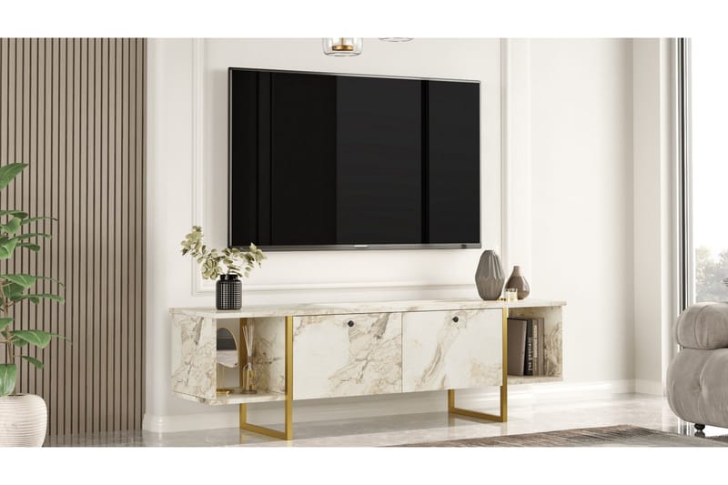 Mushir Tv-bänk 160 cm - Vit - Möbler - Tv möbel & mediamöbel - TV bänk & mediabänk