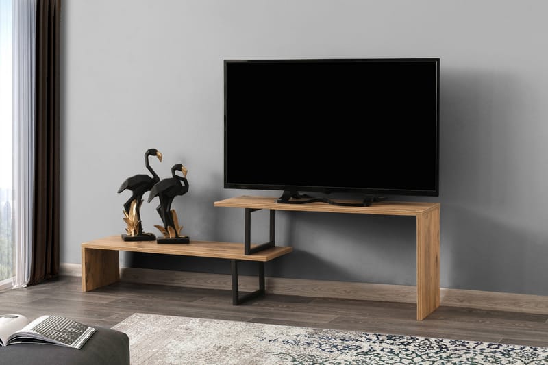 Myrvallen TV-Bänk 120 cm - Svart/Brun - TV bänk & mediabänk