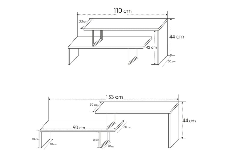 Myrvallen TV-Bänk 120 cm - Svart/Brun - TV bänk & mediabänk