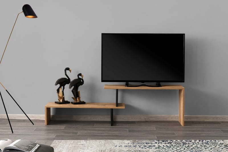 Myrvallen TV-Bänk 120 cm - Svart/Brun - TV bänk & mediabänk