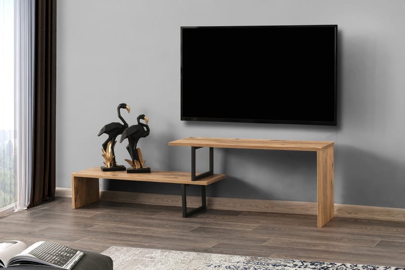 Myrvallen TV-Bänk 120 cm - Svart/Brun - TV bänk & mediabänk