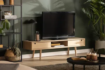 Myrviken TV-bänk 160 cm - Vitpigmenterad Ek - Möbler - Tv möbel & mediamöbel - TV bänk & mediabänk