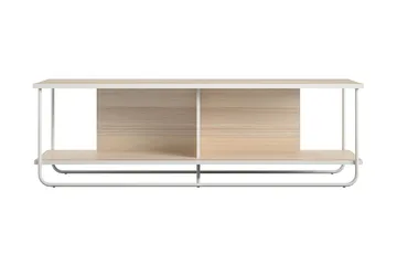 Nadzeya Golvstående Tv-bänk 152,9 cm med Förvaring i Trä med Metallram - Beige - Möbler - Tv möbel & mediamöbel - TV bänk & mediabänk