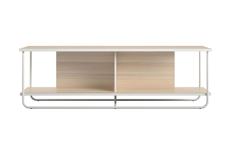 Nadzeya Golvstående Tv-bänk 152,9 cm med Förvaring i Trä med Metallram - Beige - Möbler - Tv möbel & mediamöbel - TV bänk & mediabänk