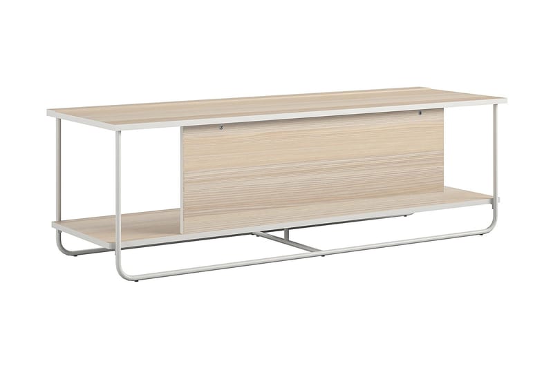 Nadzeya Golvstående Tv-bänk 152,9 cm med Förvaring i Trä med Metallram - Beige - Möbler - Tv möbel & mediamöbel - TV bänk & mediabänk
