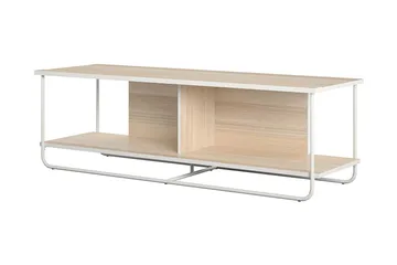 Nadzeya Golvstående Tv-bänk 152,9 cm med Förvaring i Trä med Metallram - Beige - Möbler - Tv möbel & mediamöbel - TV bänk & mediabänk